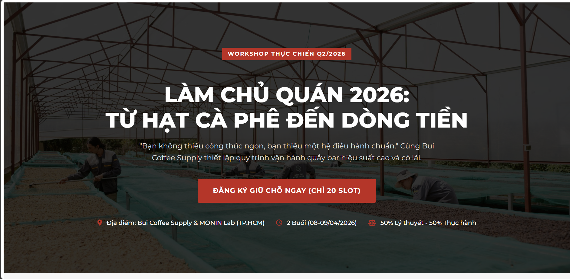 work shop chủ quán